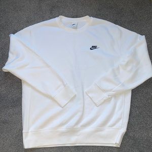 Nike white crew neck, size medium
